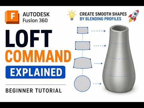 🌀 Fusion 360 Loft Command Explained | 🔷 Create Complex Shapes