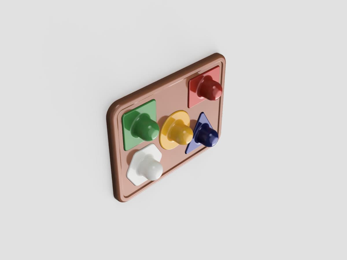 Interactive toy for children - learning colors and shapes