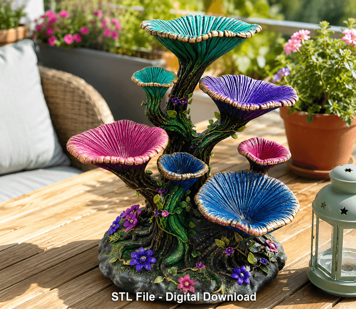 Enchanted Floral Tree Organizer STL File for 3D Print
