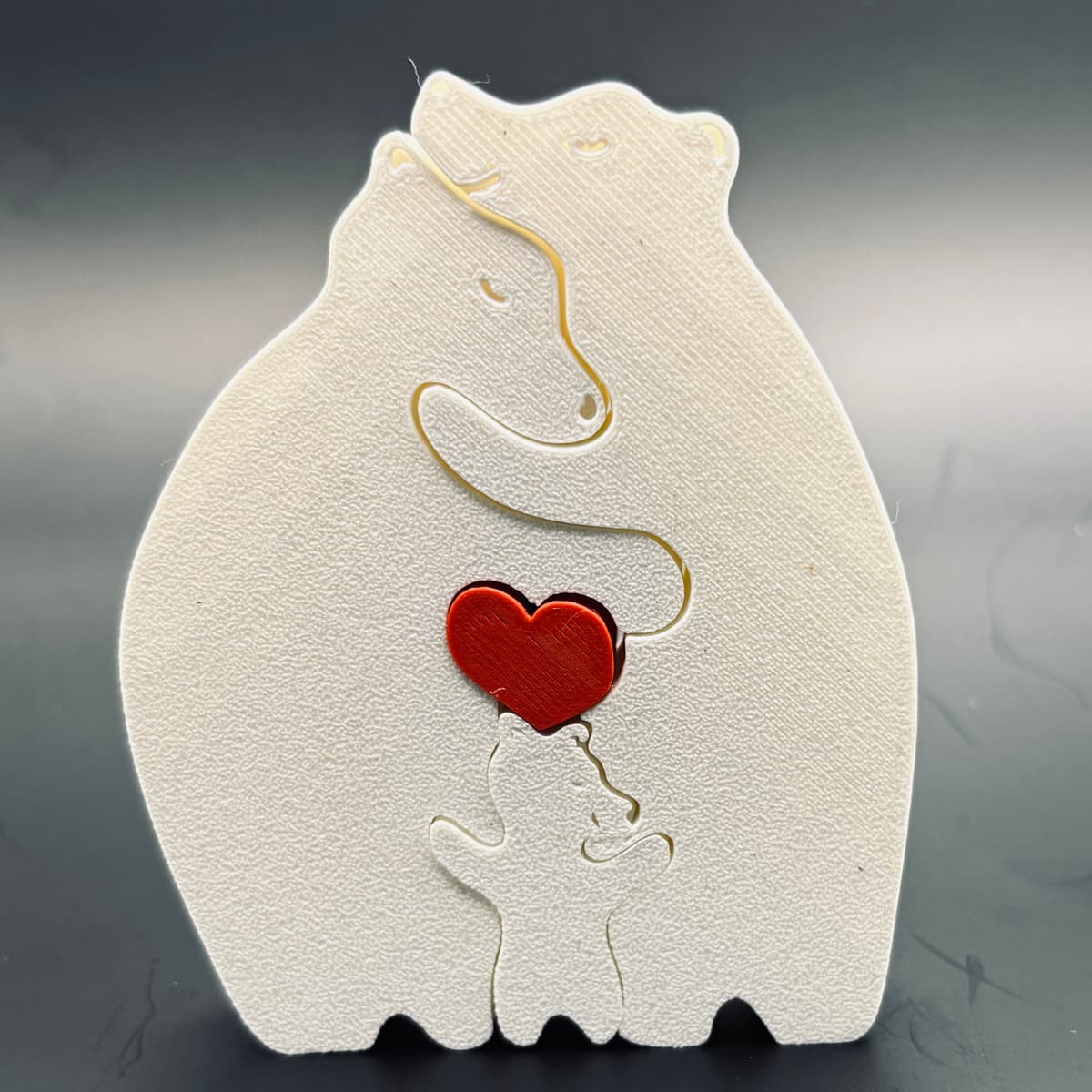 Interlocking Teddy Bear Family Décor Puzzle – Shelf Display Piece