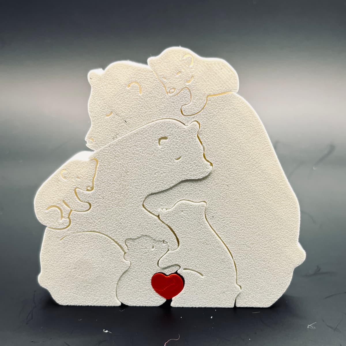 Interlocking Bear Family Décor Puzzle – Shelf Display Piece