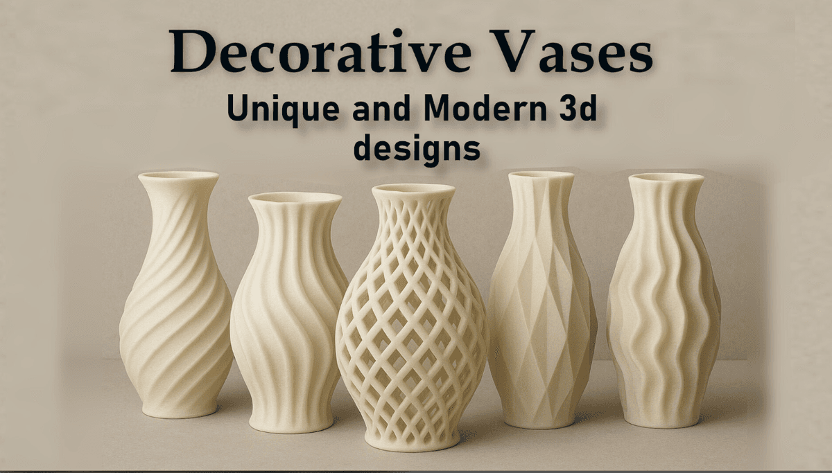 5 Decorative Vases – Unique & Modern 3D Designs (STL Files)