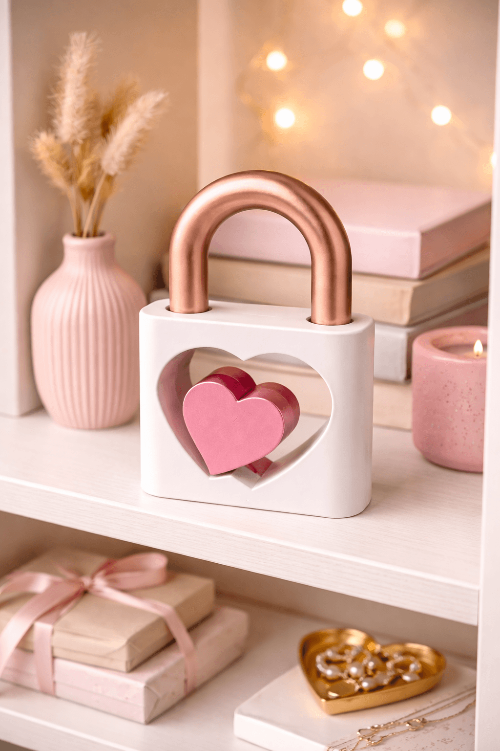 Love Lock Heart STL | Valentine’s Day Gift | Romantic 3D Printable Decor | Modular STL File