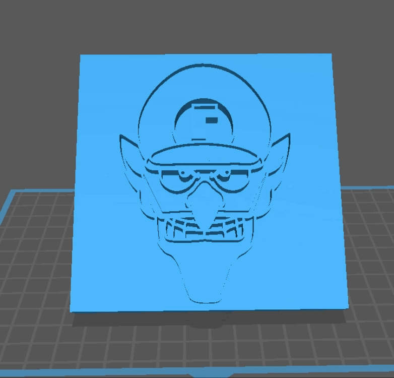 Plaque Tête Waluigi