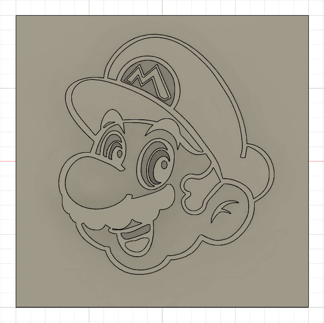 Plaque Tête de Mario