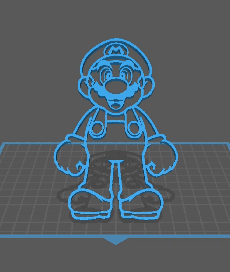 Silhouette Mario - Wall art