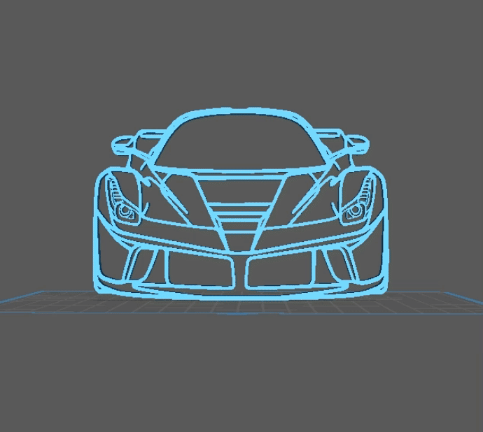 Silhouette Voiture de sport - Wall Art