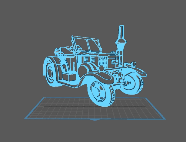 Vintage Car - Land Road Wall Art