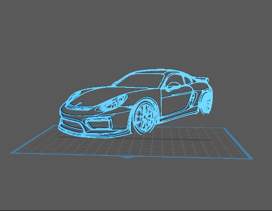 Porsche - Cayman GT4 Wall Art