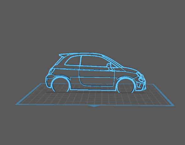 Fiat - 595 Abarth Pista Wall Art