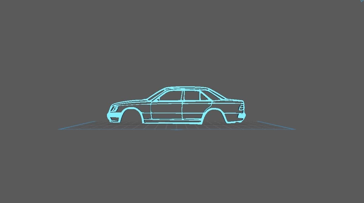 Mercedes - W124 500E Wall Art