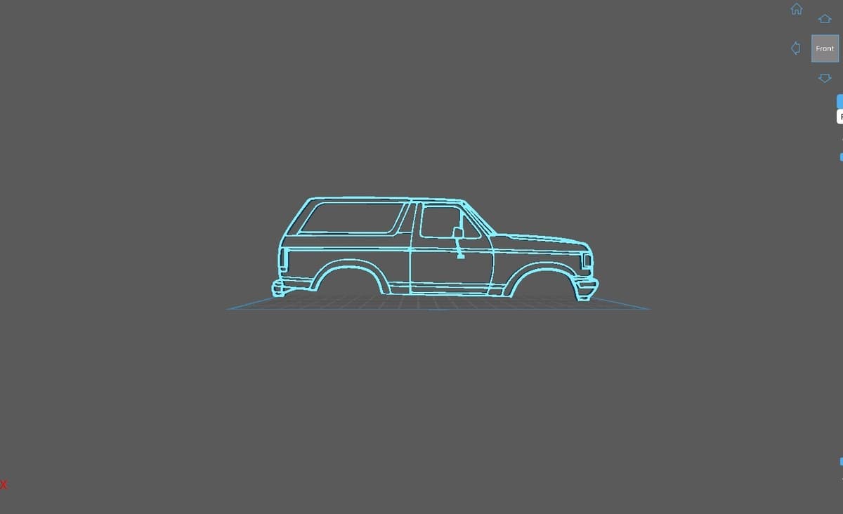 Ford - Bronco 1987 Wall Art