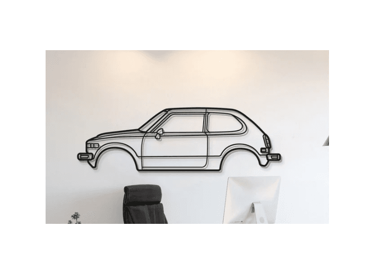 Honda - Civic RS 1974 Wall Art