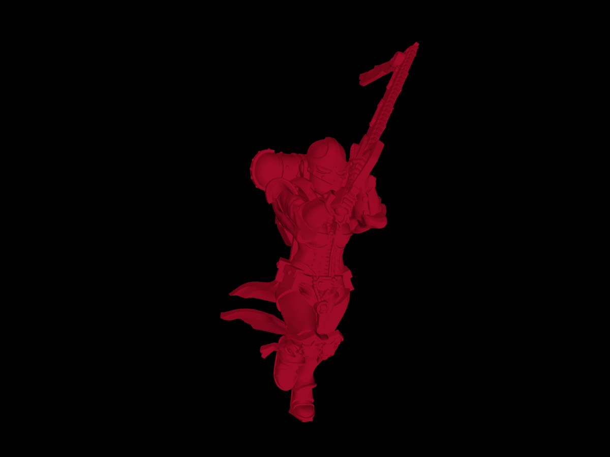 Battle Sister with Two-Handed Chainsword – Adeptas Sororitas Repentia-Style Proxy