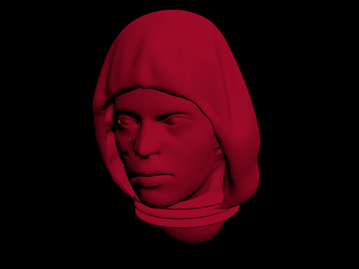 Hooded Battle Sister Head – Free Sci-Fi Female Head (28–32mm Scale)