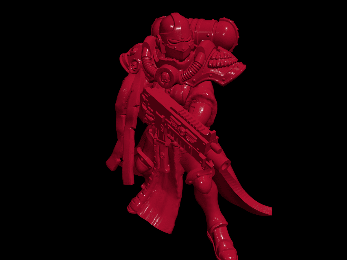 Pious Battle Sister Commander – Adeptas Sororitas Devout Leader Proxy (28–32mm Scale)