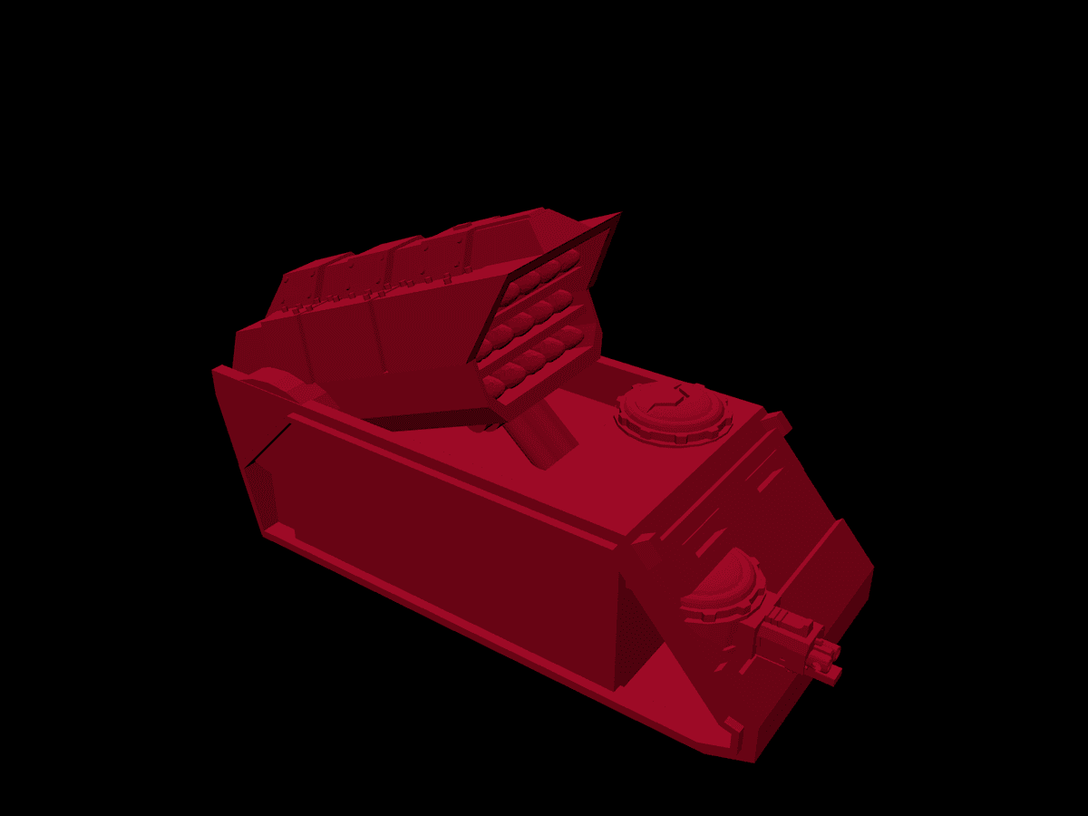 Sisters of Battle Exorcist Tank Proxy – Missile Launcher Artillery (No Tracks, Minimal Ornamentation)