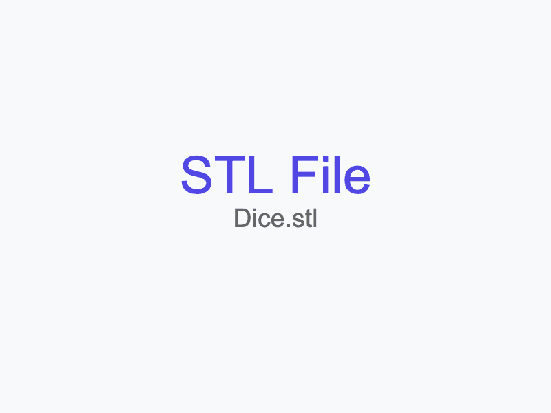 3D printable playing dice