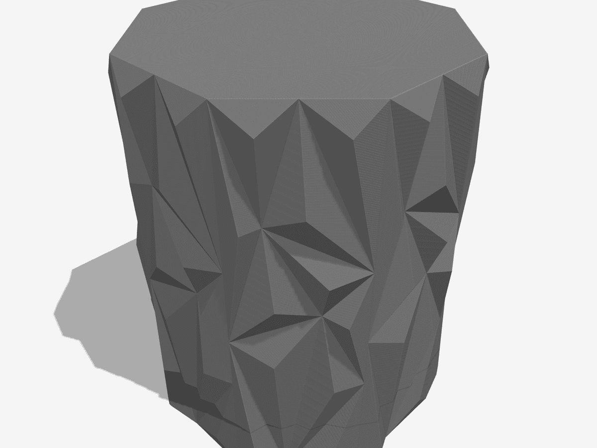 Low-Poly Planter Pot – Geometric Faceted Design