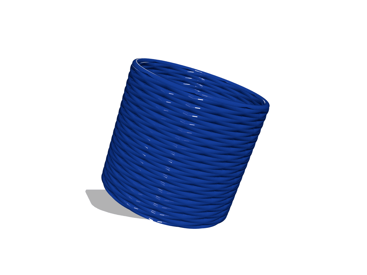 🪴 Double Spiral Pot – 3D Printable Planter