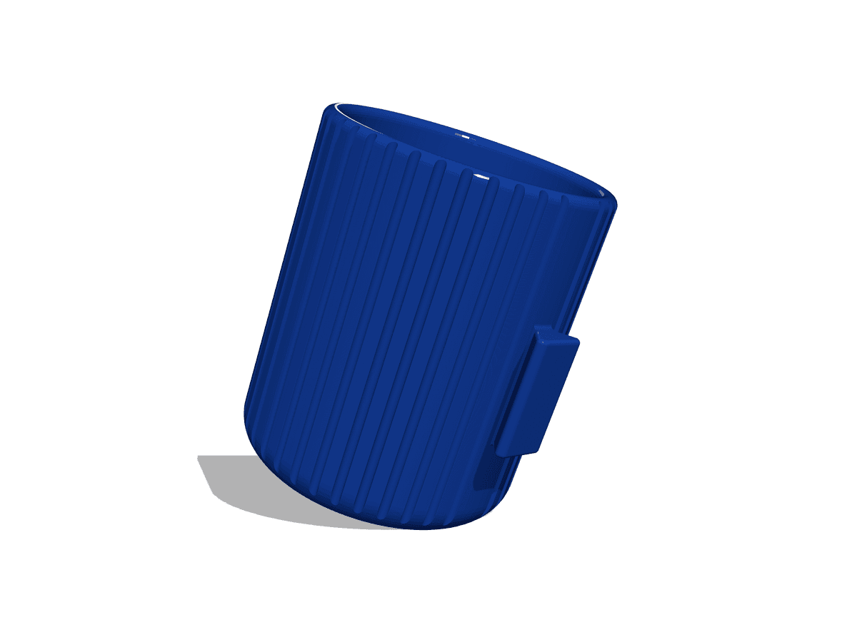 🪥 Wall-Mounted Toothbrush Holder (Minimal Ribbed Design)