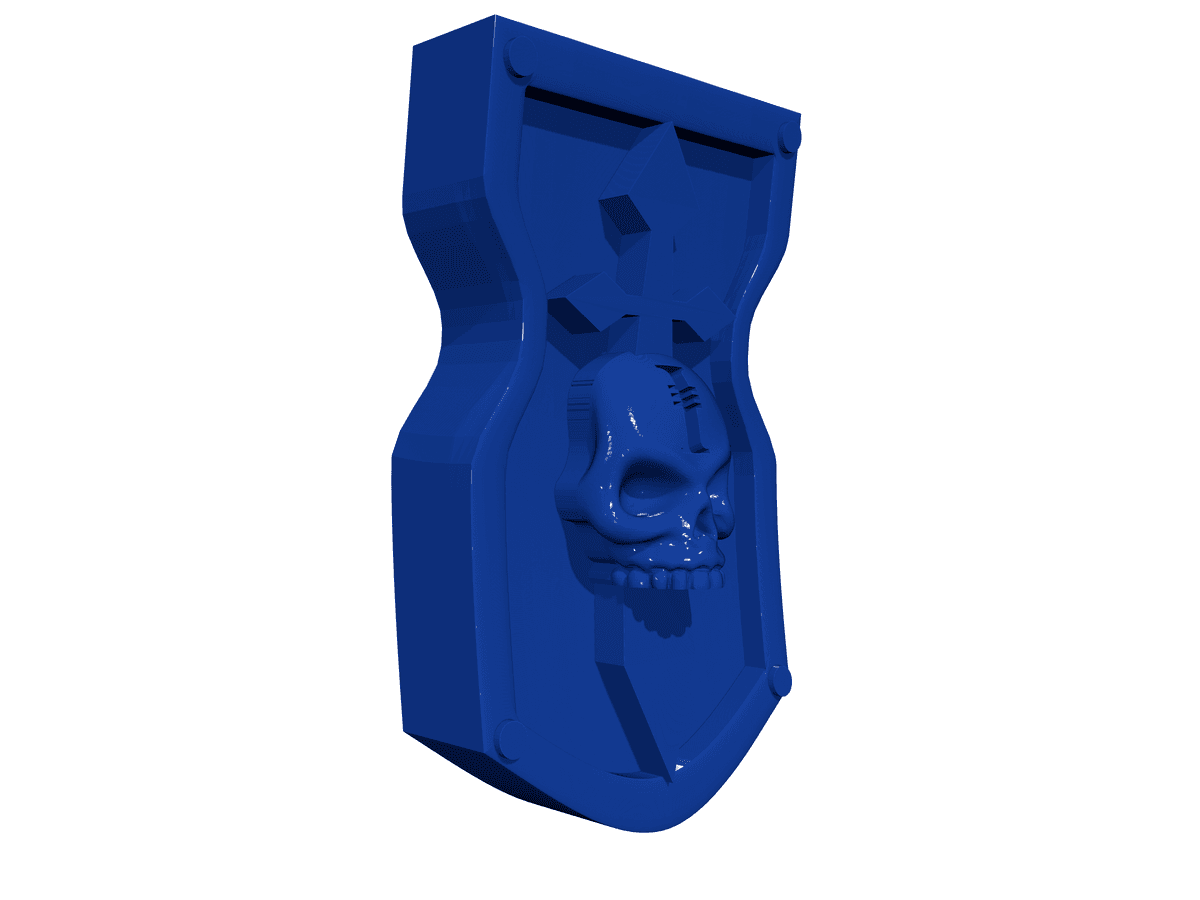 Grey Knight Shoulder Shields – Book, Cross & Sword Icons