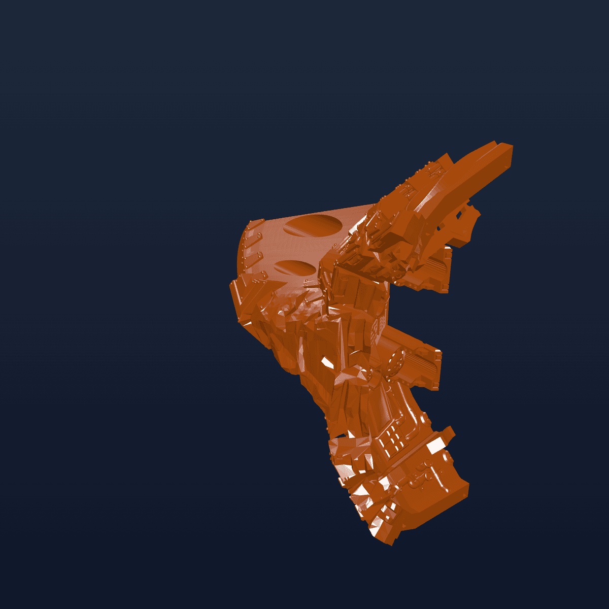 Gothic Spaceship Wreck C Nose - Wargames Terrain