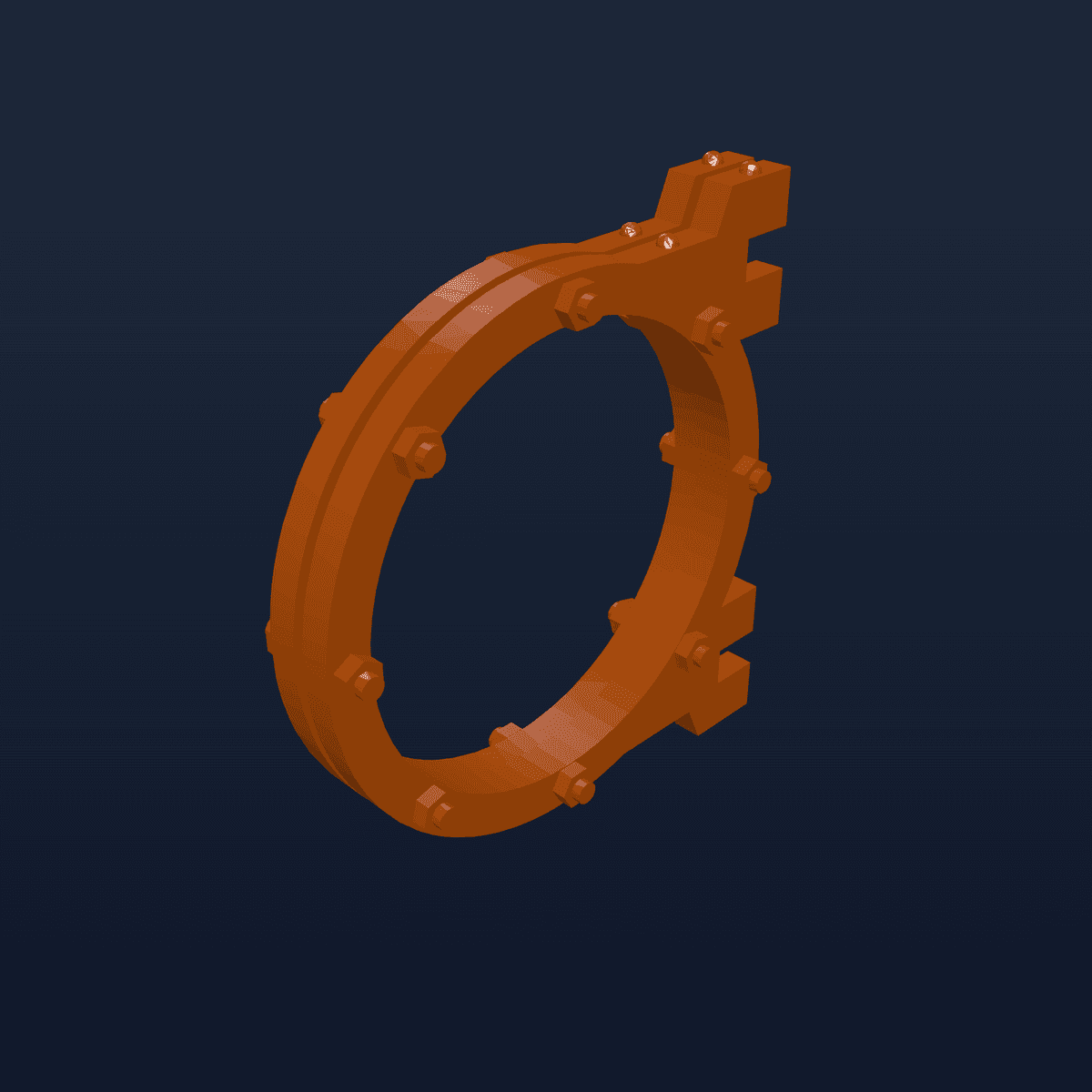 Wargames Terrain Bracket For Straight Pipe