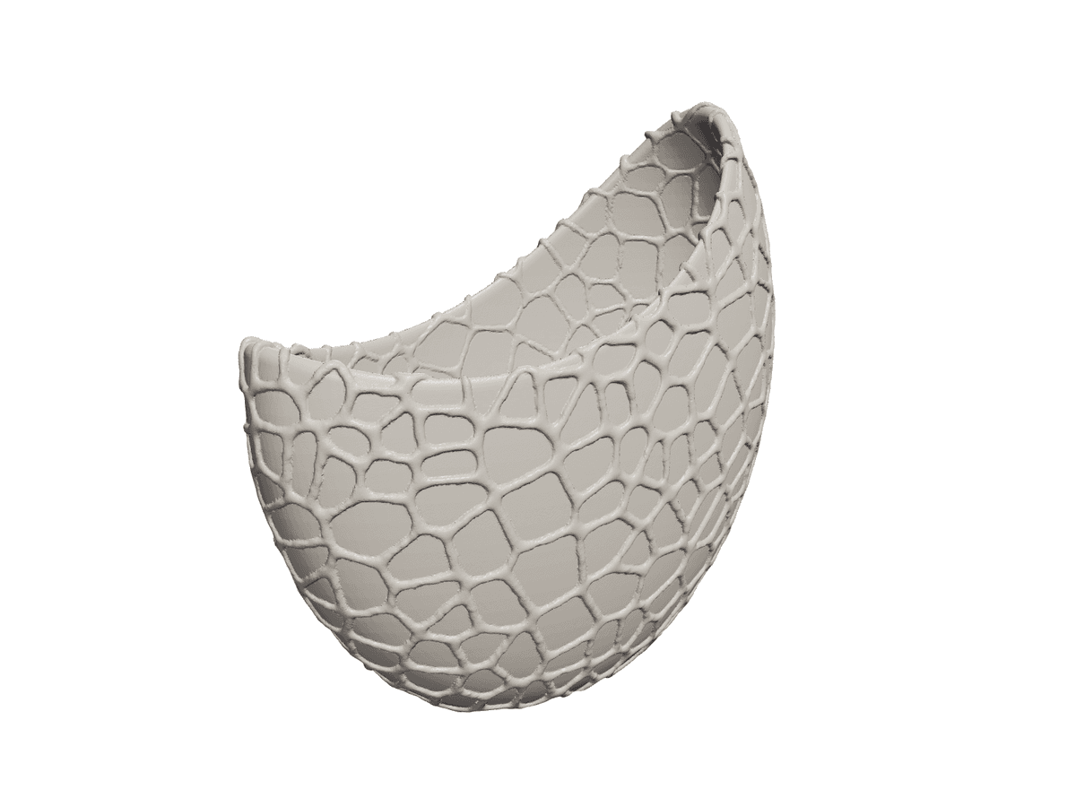 Organic Flower Pot 1 Color Voronoi Spitzvase 12cm