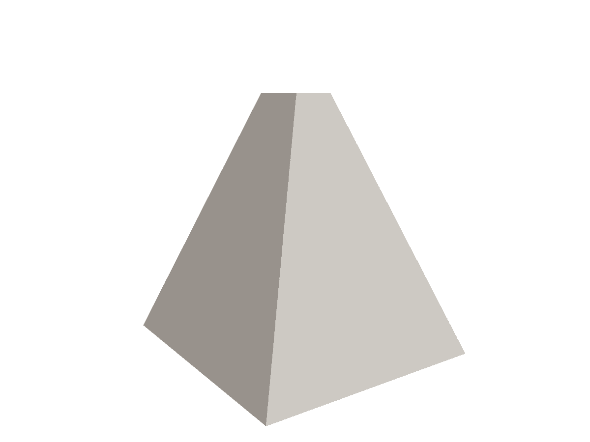 Designer Pyramid Vase Translucent Appearance
