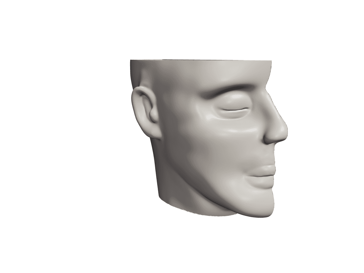 Half Mask Vase Pen Holder Planter