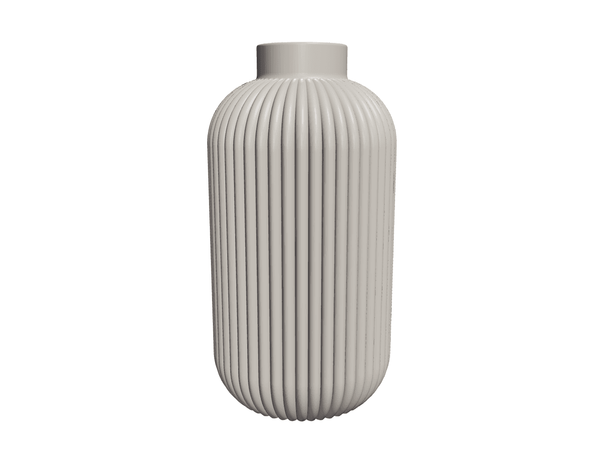 Modern Design Ribbed Vase