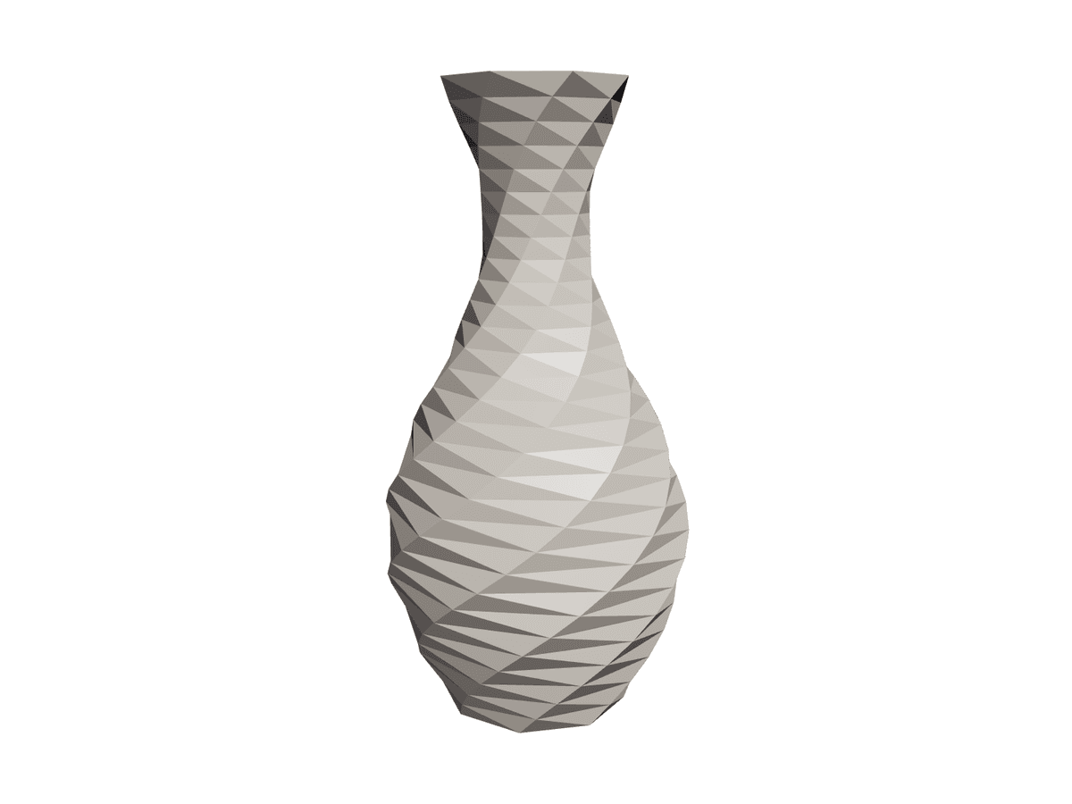 Low Poly Rose Vase