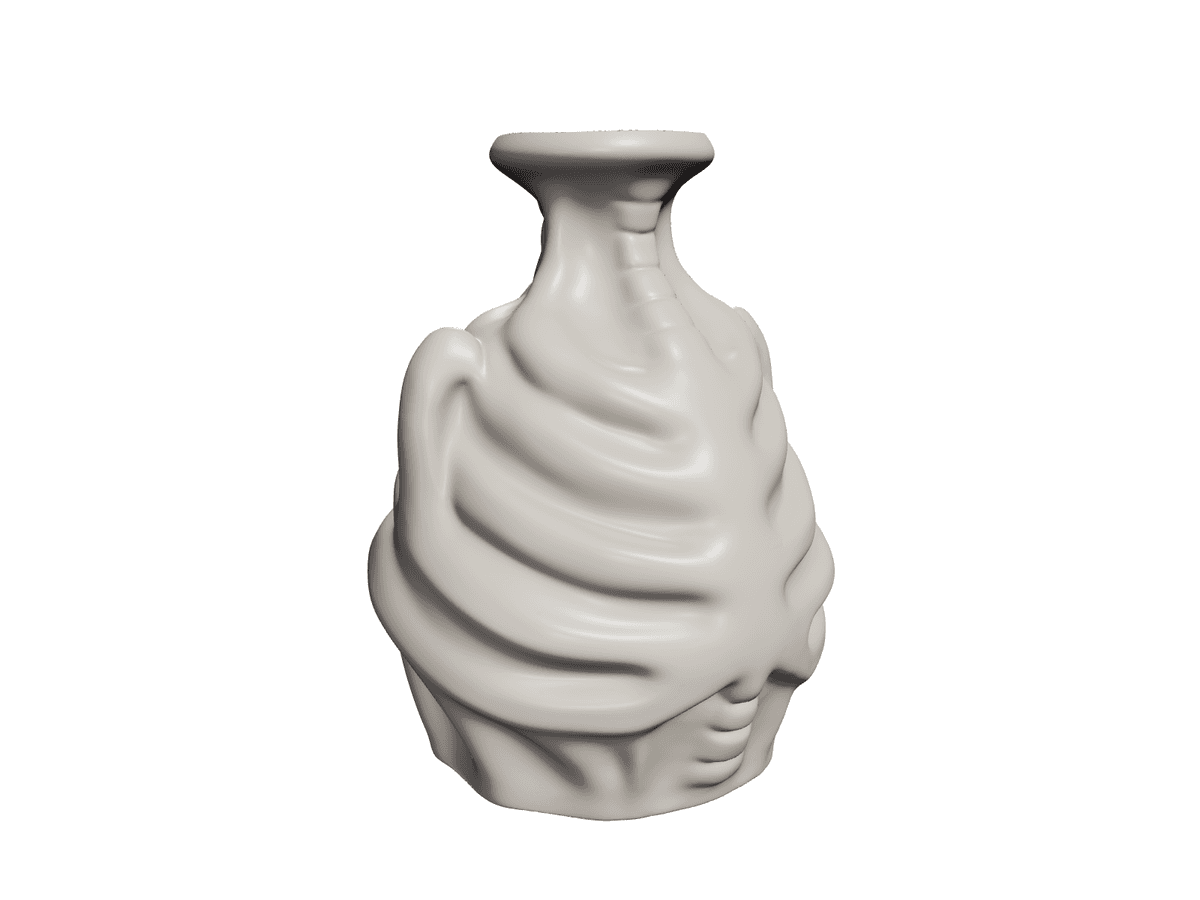 Spooky Skeleton Shaped Vase