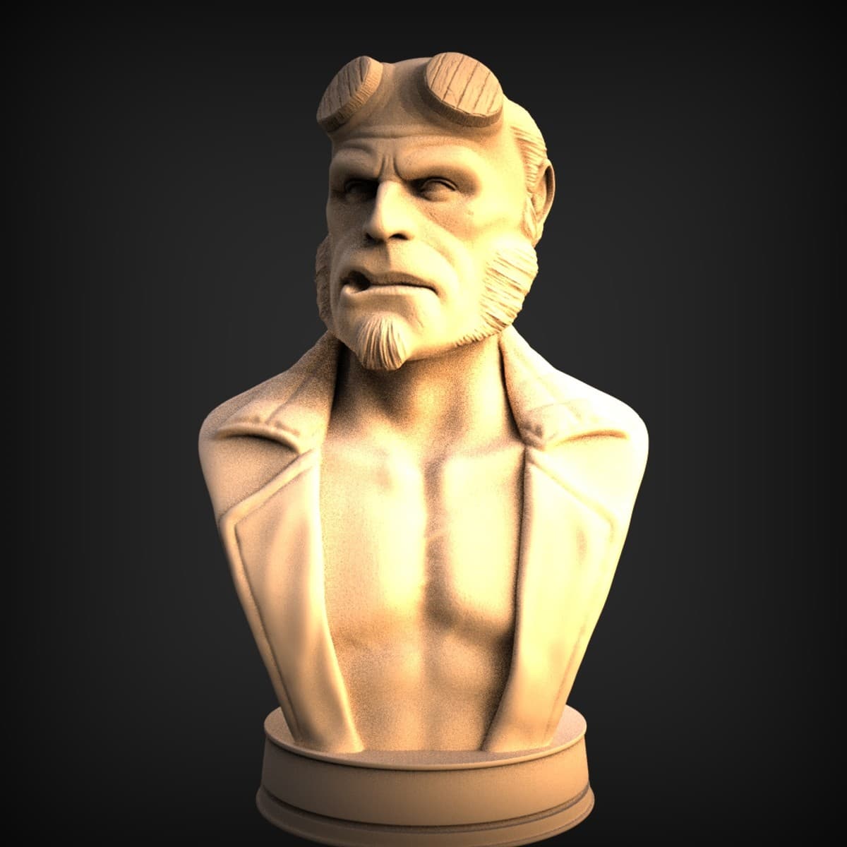 Horned Demon Hero Bust