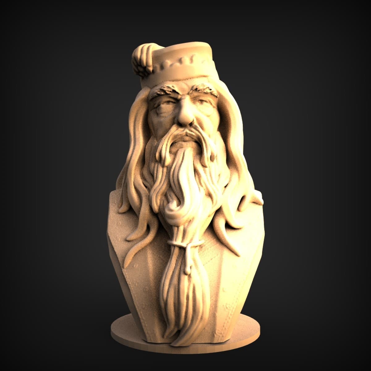 Hooded Wizard Sorcerer Bust
