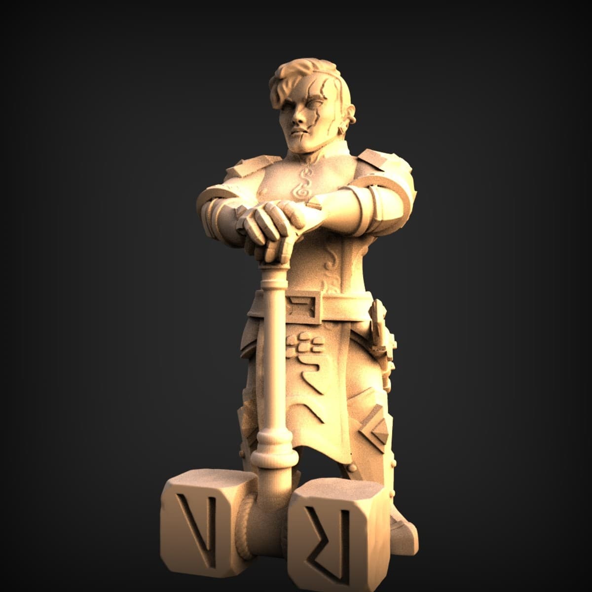Rune Maul Warrior Figure