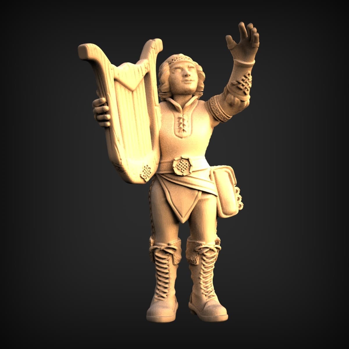 Wandering Bard With Lyre