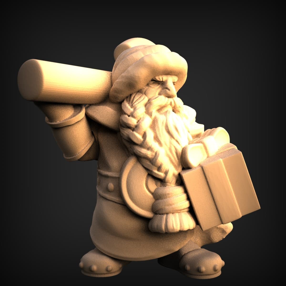 Festive Gift-Bearing Dwarf Miniature
