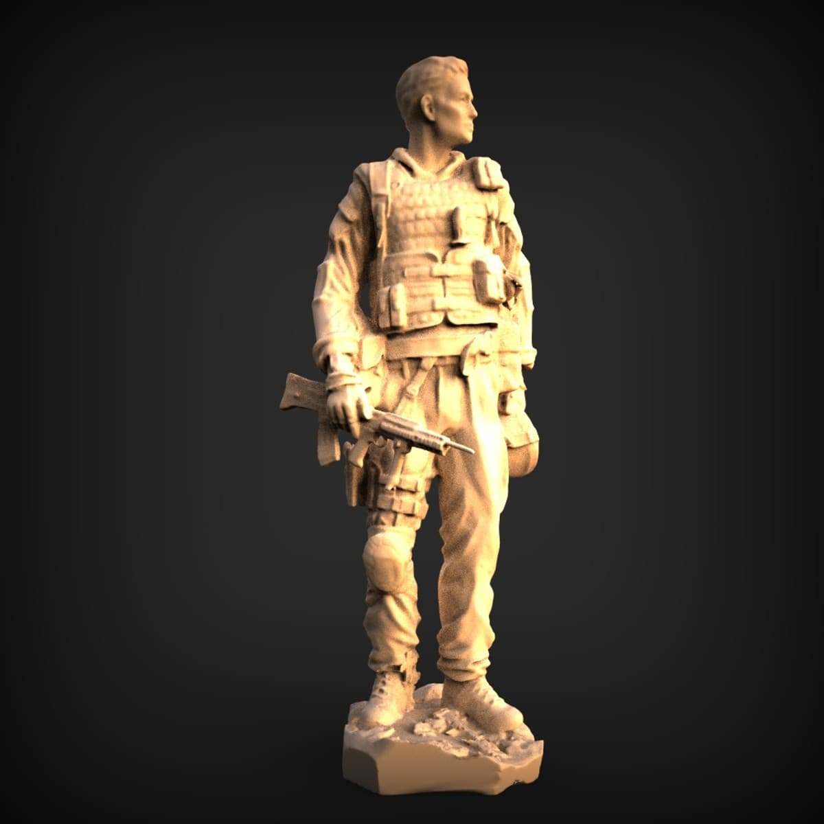 Modern Infantry Soldier Figure