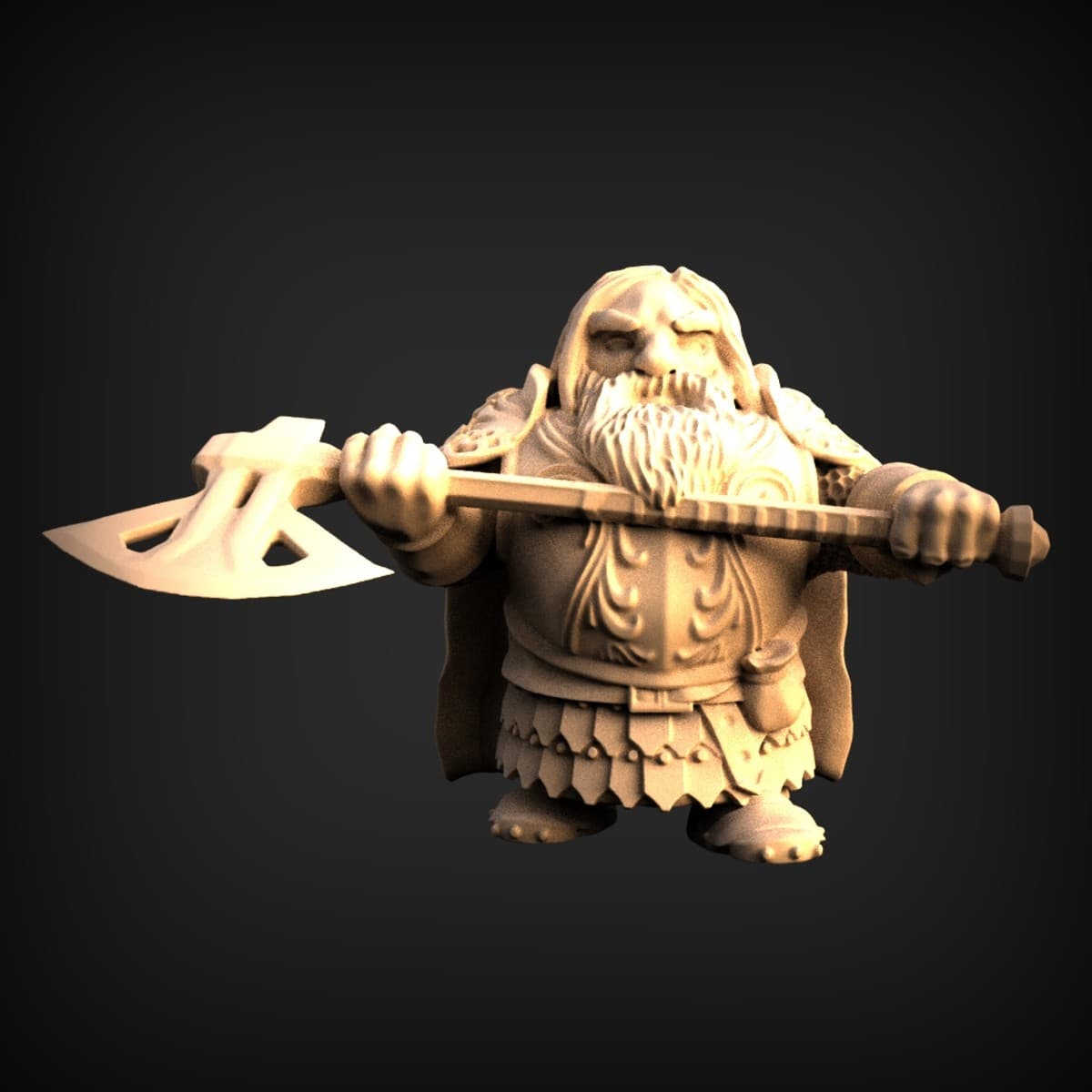 Shouldered-Axe Dwarf Warrior