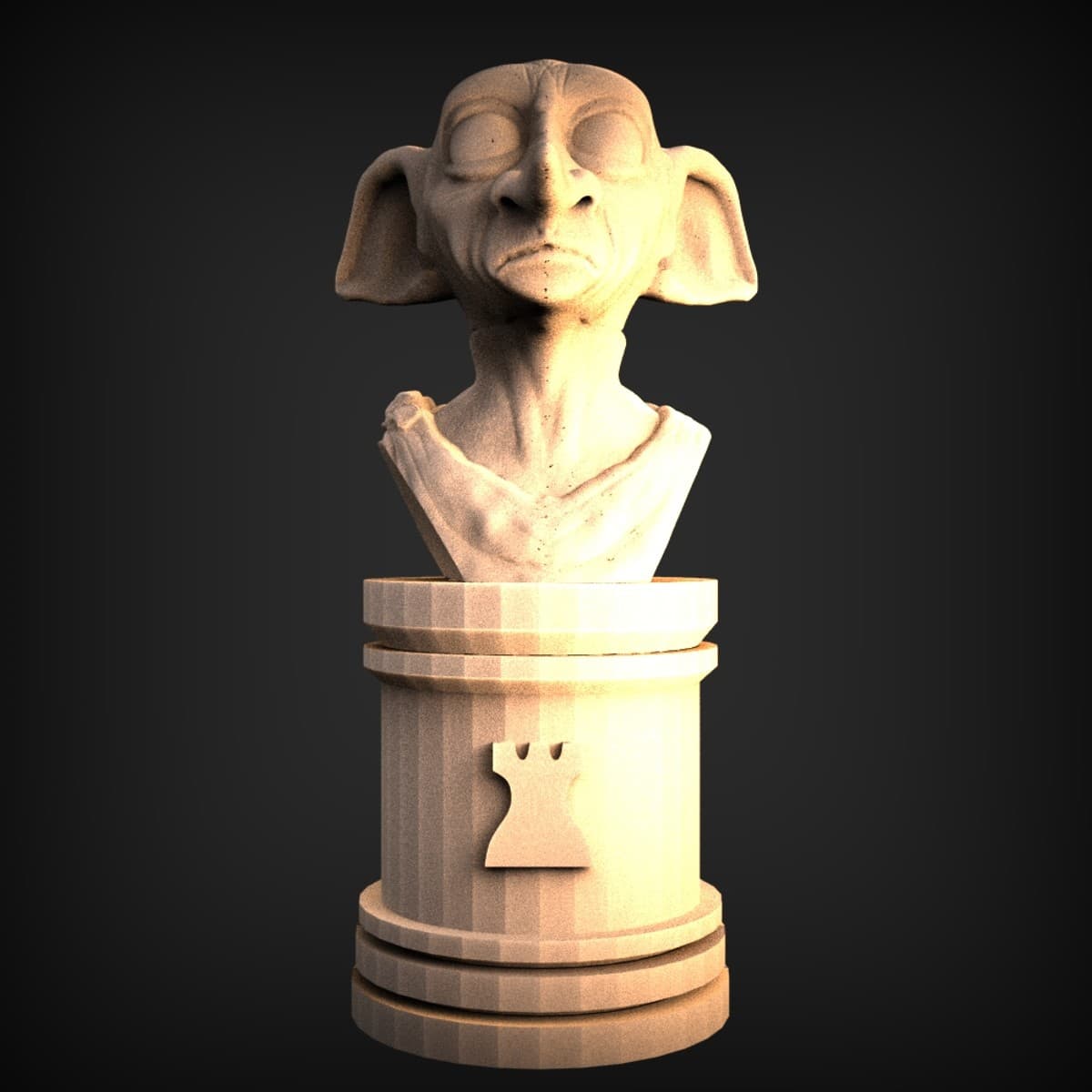 Forlorn Bat-Eared House Sprite Bust
