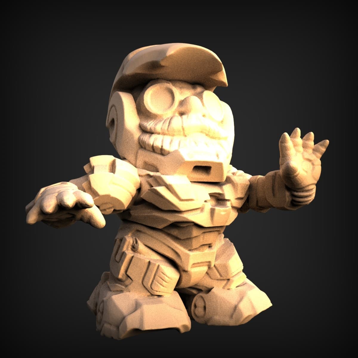 Chibi Armored Space Marine Figure