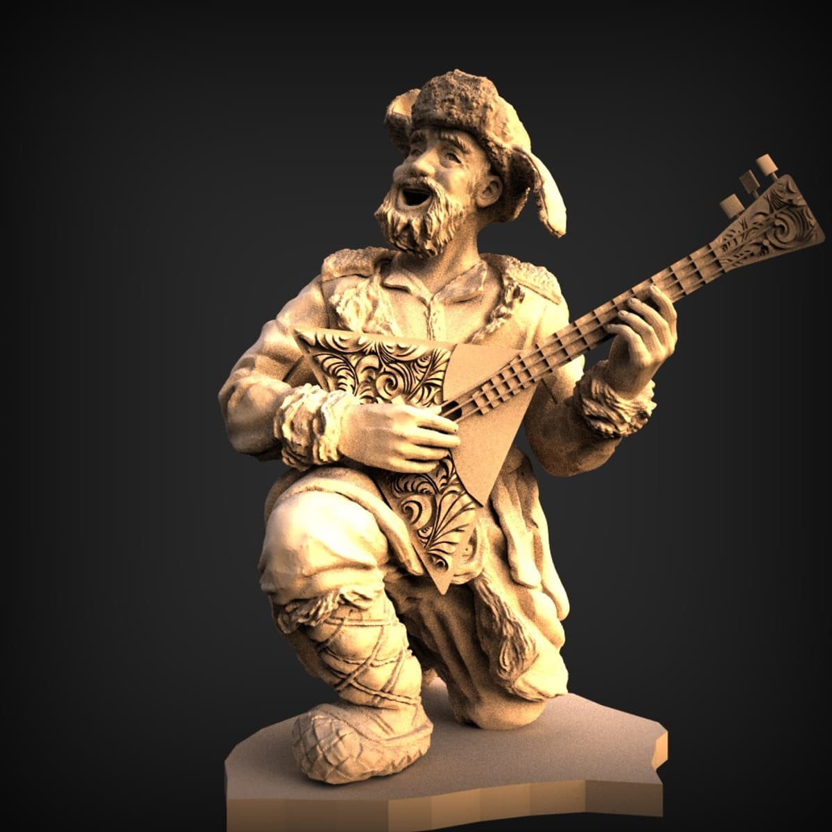 Singing Balalaika Player Figure