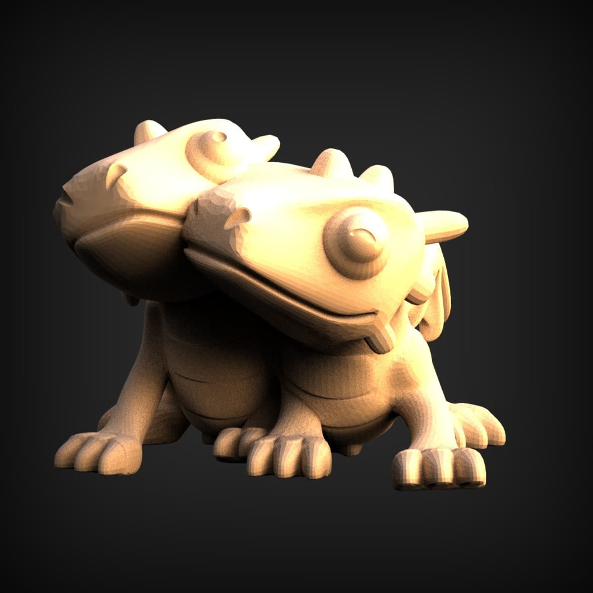 Twin-Headed Toad Creature