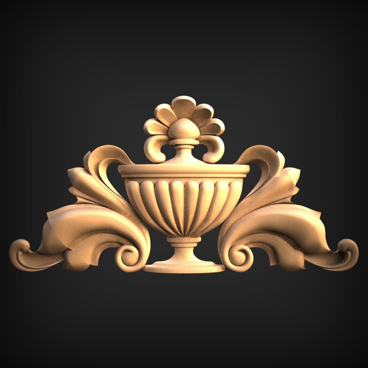 Palmette-Crowned Trophy Urn Onlay