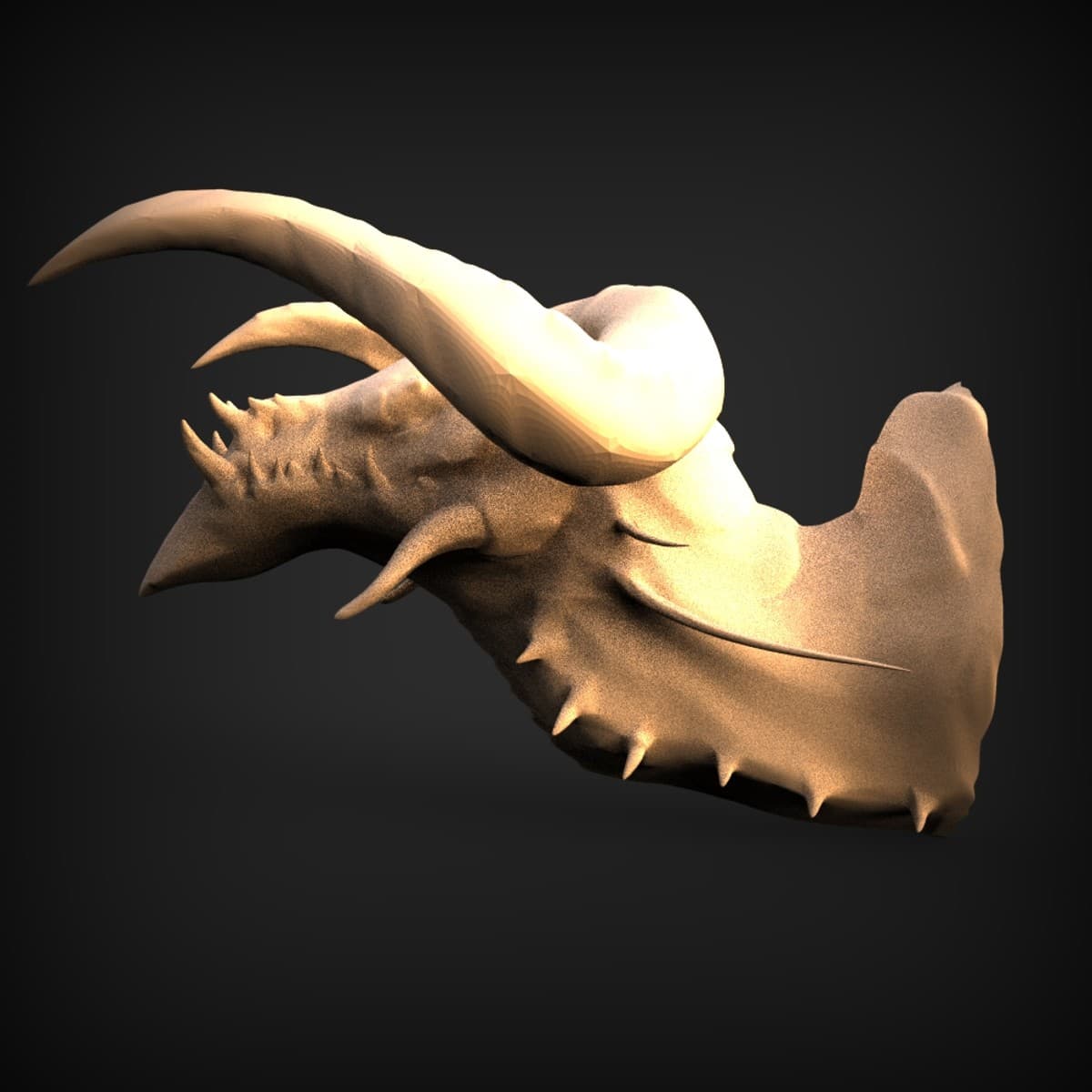 Horned Dragon Head Trophy