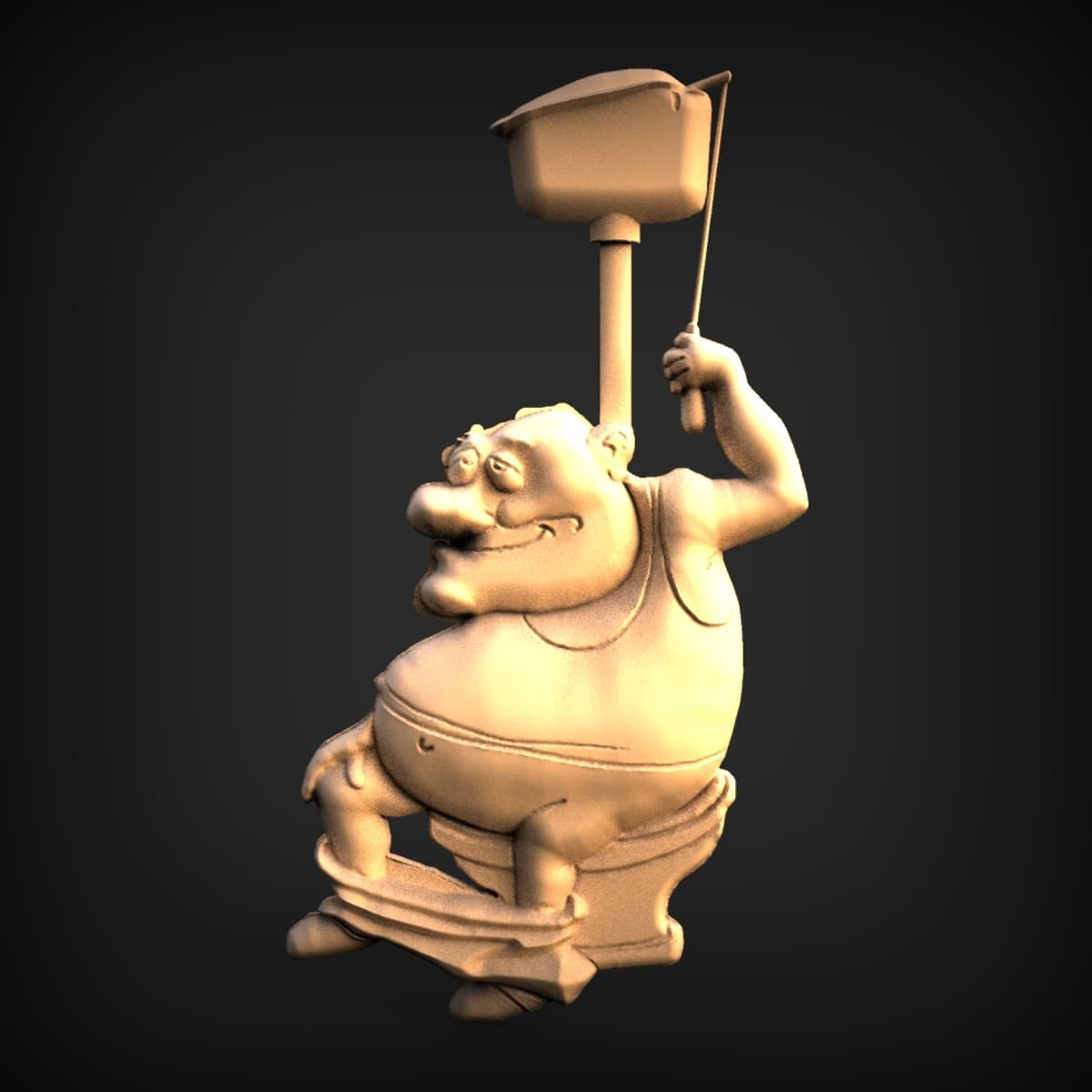Comic Toilet Flush Novelty Figurine