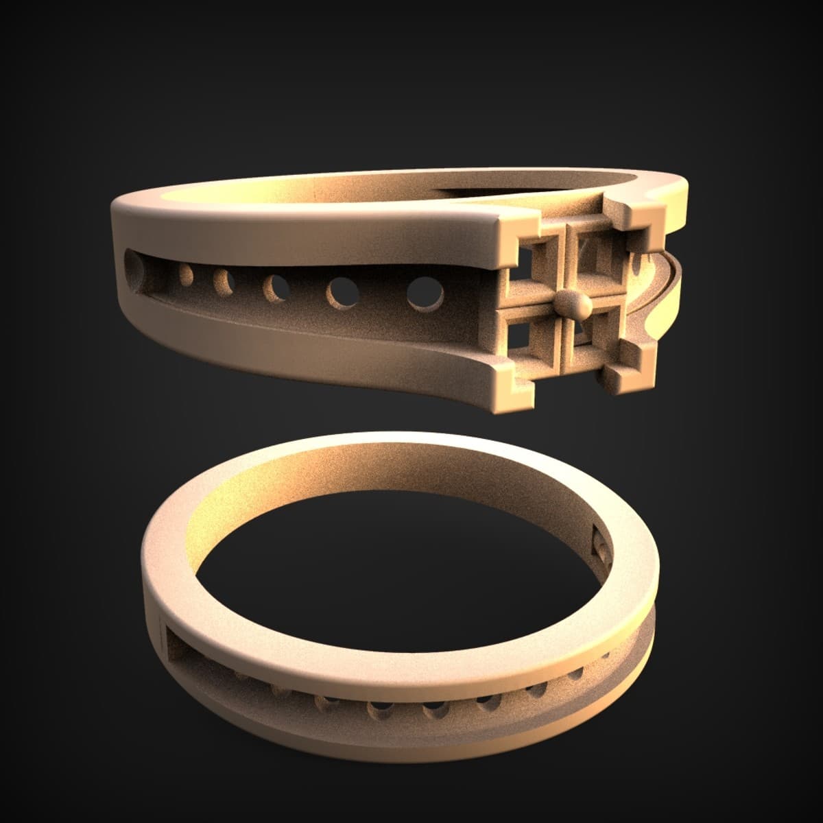 Two-Piece Perforated Ring Mount