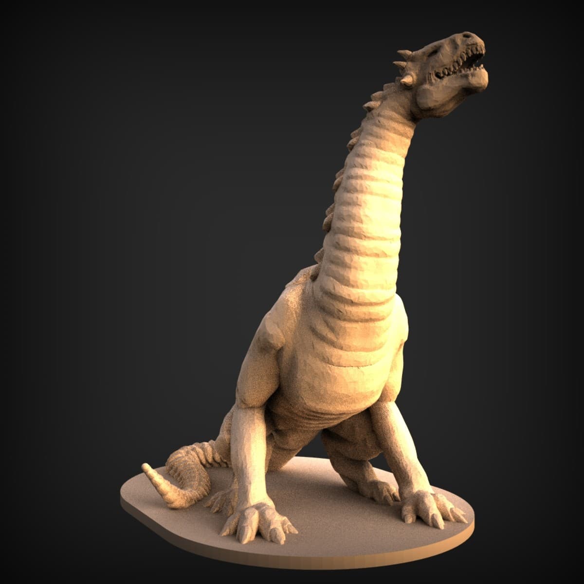 Long-Necked Sauropod Creature Miniature